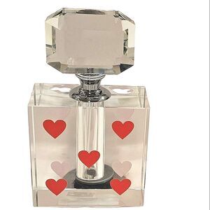 At Home Heart Designed Clear Glass Fragrance Bottle